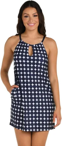 Vista 7 de 24th & Ocean Vestido de cuello alto para mujer Aguamarina/ Ibiza Palms