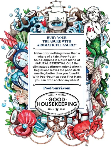 Vista 2 de Poo-Pourri Ship Happens Before You Go - Aerosol para inodoro, botella de 1.4 onzas, paquete de 2