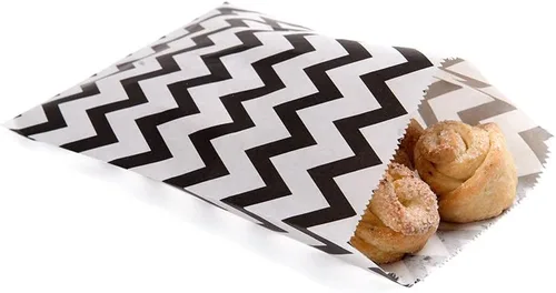 Vista 24 de Restaurantware Bolsa de papel rectangular negra, 7 x 5 pulgadas, paquete de 100 Negro