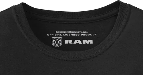 Vista 6 de JH Design Dodge Ram Logo Camiseta de manga corta para hombre, color negro