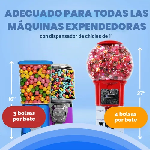 Vista 7 de Bolas de chicle para máquina de chicles - Bola de goma grande de 1 pulgada a granel - 2.4 libras