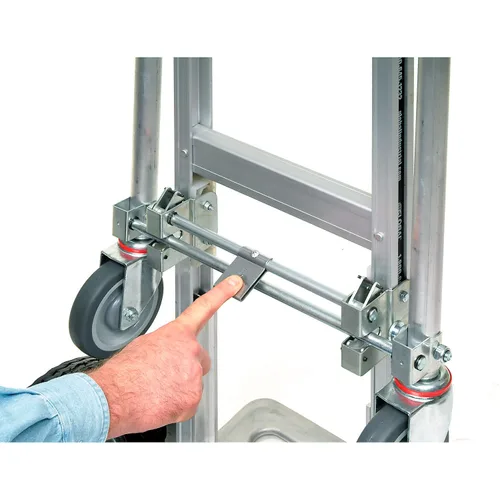 Vista 5 de Global Industrial Camión de mano convertible 2 en 1 de aluminio con ruedas neumáticas - Junior
