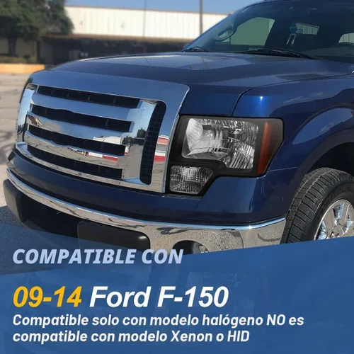 Vista 7 de Auto Dynasty Conjunto de faros delanteros compatible con Ford F150 2009, 2010, 2011, 2012, 2013, 2014, 12ª generación, repuesto de faros con luces