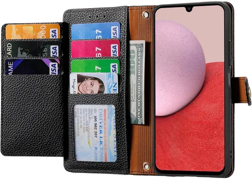 Vista 2 de Funda compatible con Redmi A2 / A2+ / A2 Plus/Poco C50 0, compatible con Redmi A1+ / A1 Plus Lanyard【Cartera con cremallera】【7 ranuras