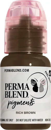 Vista 9 de Perma Blend Pigmento de tinta de tatuaje de cejas rubio jengibre, suministros profesionales de microblading para cejas, botella de 1/2 oz