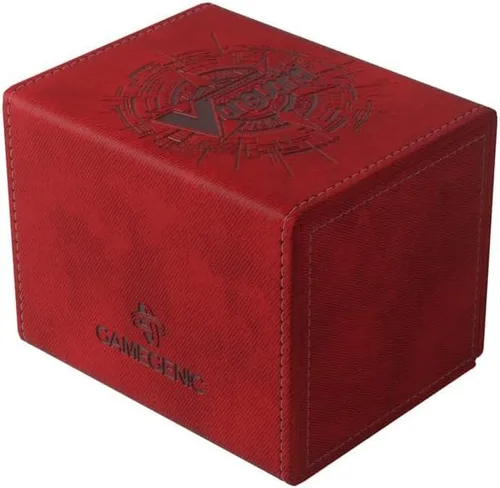 Vista 8 de Gamegenic Cardfight!! Vanguard Nation's Vault Caja de cubierta premium Capacidad para hasta 50 tarjetas de doble manga Cajón adicional