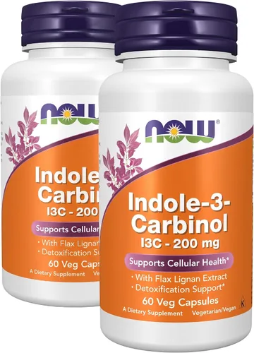 Vista 4 de Indole-3-Carbinol (I3C) 200 mg - 60 cápsulas vegetales x 2 botellas