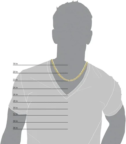 Vista 7 de The Diamond Deal Mens Solid 10k Yellow Gold 3.6mm Shiny Cuban Comfort Curb Chain Necklace For men for Pendants and Or Bracelet with Lobster-Claw