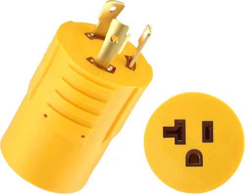 Vista 16 de Kanayu Adaptador para Generador y Soldador Compatible con NEMA L14-30P a L6-30R, Enchufe Macho de 4 Clavijas de 30A a Receptáculo Hembra de Bloqueo