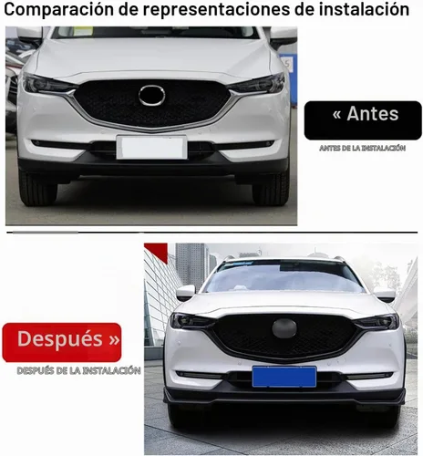 Vista 3 de Accesorios para Auto Compatibiles con Mazda CX-5 CX5 CX8 2017-2021, Rejilla de Parrilla Exterior Inferior Delantera, Molduras de Cubierta