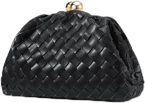 Vista 9 de CHUNLI Dressy Woven Clutch Purses for Women Evening Wedding Formal Occasion,Dumpling Crossbody Shoulder Handbags for Women