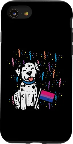 Vista 13 de iPhone 14 Bandera bisexual Perro dálmata Bi Mes del Orgullo LGBTQ Aliado LGBT Caso