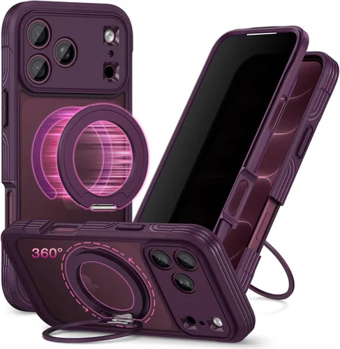 Vista 105 de CENHUFO Funda de privacidad para iPhone 11 Pro, funda de cuerpo completo con protector de pantalla de privacidad de vidrio templado 9H integrado