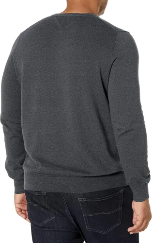 Vista 2 de Tommy Hilfiger Suéter esencial de algodón con cuello en V para hombre