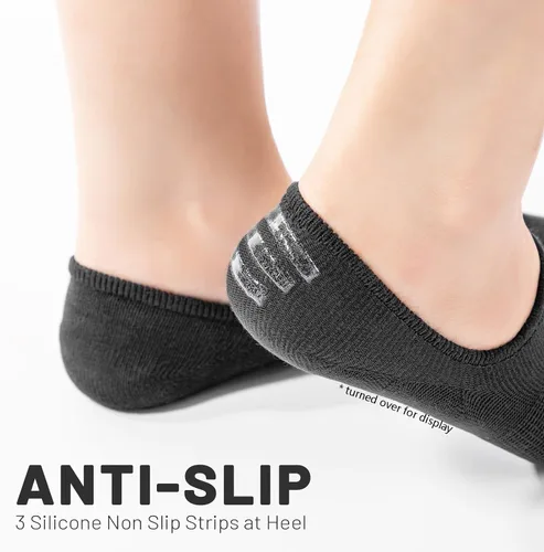 Vista 3 de IDEGG Calcetines invisibles para mujeres y hombres, de corte bajo al tobillo, cortos, antideslizantes, atléticos, para correr, novedosos
