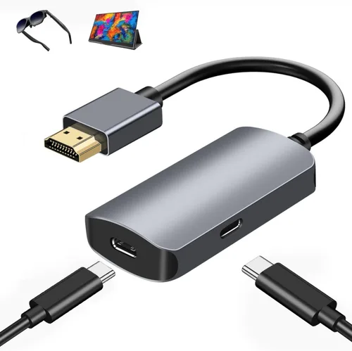Vista 10 de Adaptador DisplayPort a USB C, 4K a 120Hz con adaptador USB C, convertidor DP macho a tipo C macho compatible con Nrea-l Air VR, MacBok Pro/Air