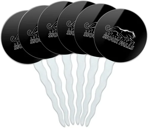 Vista 268 de Abilene Christian - Juego de 6 palillos para cupcakes con logotipo secundario