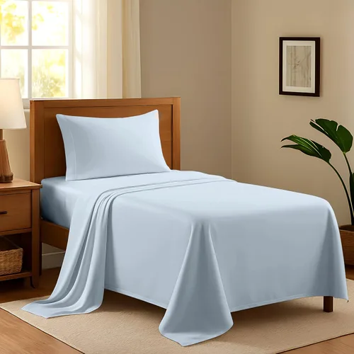 Vista 13 de Juego de sábanas 100% algodón egipcio para cama individual, sábanas de lujo de la serie 600 refinadas para cama de tamaño individual