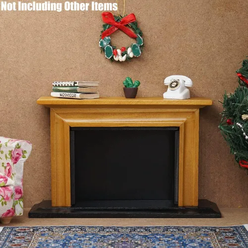 Vista 6 de Odoria Accesorios para muebles de casa de muñecas con chimenea en miniatura 1/12
