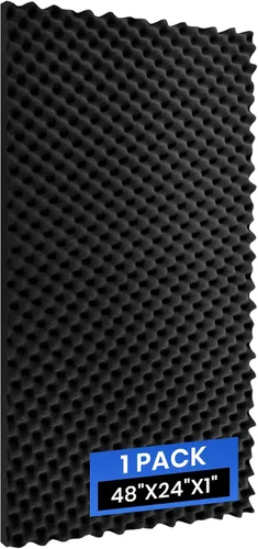 Vista 12 de Focusound Paquete de 18 paneles de espuma acústica, paneles de espuma a prueba de sonido para cajas de huevos de 2 x 12 x 12 pulgadas, paneles