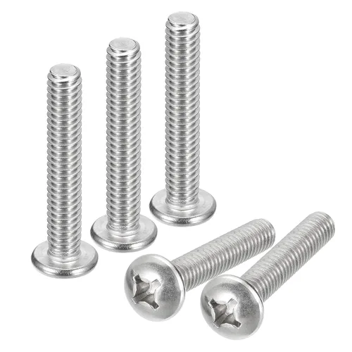 Vista 69 de uxcell Tornillos de máquina de cabeza redonda de 1/4-20x1, tornillo de acero inoxidable 304 18-8, accionamiento Phillips, totalmente roscado