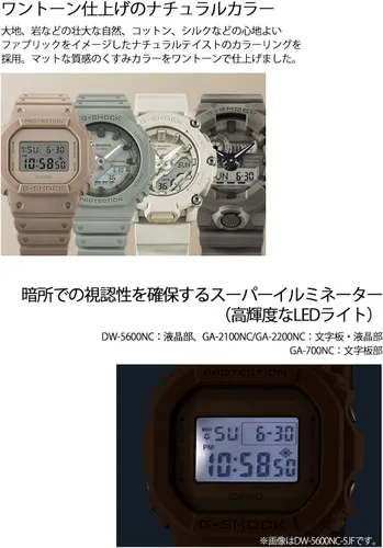 Vista 6 de Casio DW-5600NC-5JF Serie de colores naturales G-Shock, Reloj