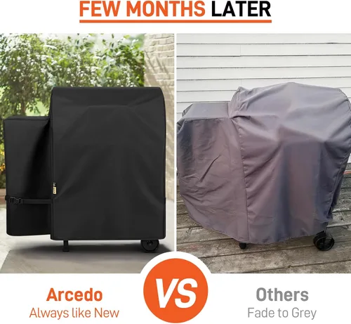 Vista 2 de Arcedo Funda para parrilla compatible con Traeger 20 / Tailgater 20 Series – Resistente al agua de longitud completa al aire libre cubierta