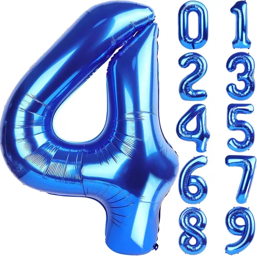 Vista 149 de Globos gigantes de números negros de 40 pulgadas, globos de aluminio de Mylar con helio para cumpleaños, globo número 0 para decoración de fiestas