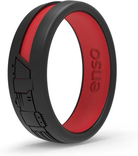 Vista 6 de Enso Rings Star Wars Lightsaber Collection – Anillo de silicona Dualtone – Diseño grabado – Cómodo, transpirable y seguro