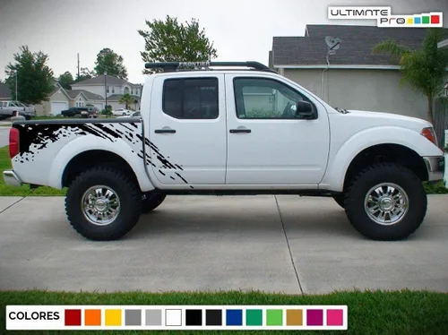 Vista 2 de Adhesivo adhesivo de vinilo para cama de lodo compatible con Nissan Frontier Navara 2004-Present (negro)