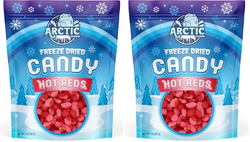 Vista 6 de Arctic Farms Caramelos liofilizados Hot Reds Cinnamon Fire Candies (Canela, 3oz)
