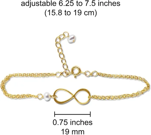 Vista 151 de Pulsera con dije de infinito con piedra natal, joyería hecha a mano, regalo para ella