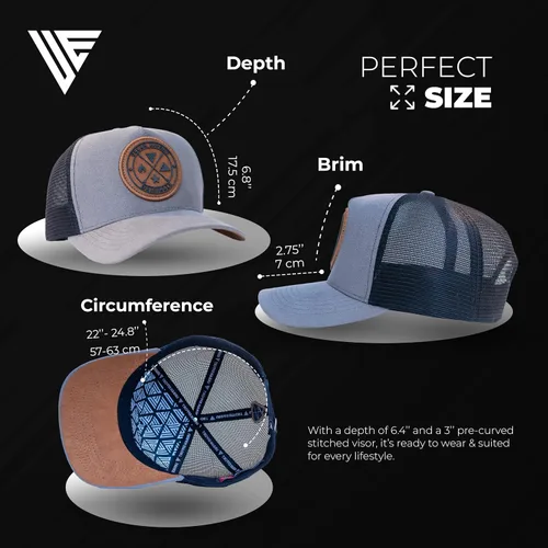 Vista 25 de Urban Effort Gorra trasera de malla, para hombres y mujeres, gorra de béisbol de 5 paneles, gran cierre a presión para caza y senderismo