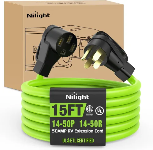 Vista 83 de Nilight Cable de Extensión para Secadora EV de 15 Pies 3 Clavijas 30 Amperios NEMA 10-30P 10-30R Cable de Extensiones Antiguas Servicio Pesado