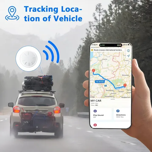 Vista 2 de Rastreador GPS para vehículos sin suscripción, localizador de automóviles en tiempo real, dispositivo magnético antirrobo de seguimiento