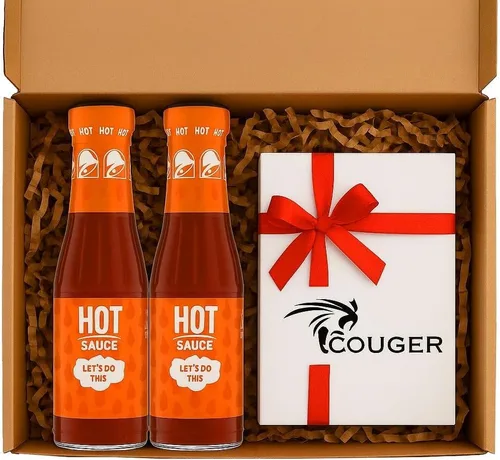 Vista 2 de Masterpax Hot Gift Bundle – Incluye dos botellas de salsa picante Taco Bell de 7.5 onzas + tarjeta exclusiva de datos de vida silvestre de Couger
