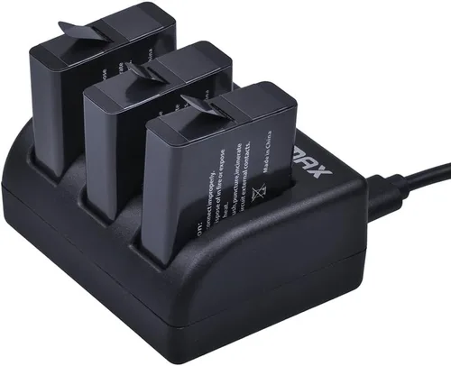 Vista 2 de Batmax GoPro Hero 5/6/7/8 Baterías de repuesto (paquete de 3) + cargador USB de 3 ranuras con puerto Tpye C para GoPro Hero 5 Hero 6 Hero 7 Black