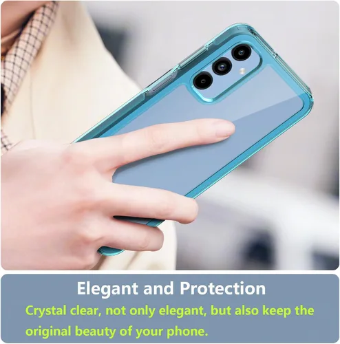 Vista 6 de Funda para teléfono Samsung Galaxy-A15-5G: Cubierta de teléfono a prueba de golpes de grado militar con protector de pantalla de vidrio templado