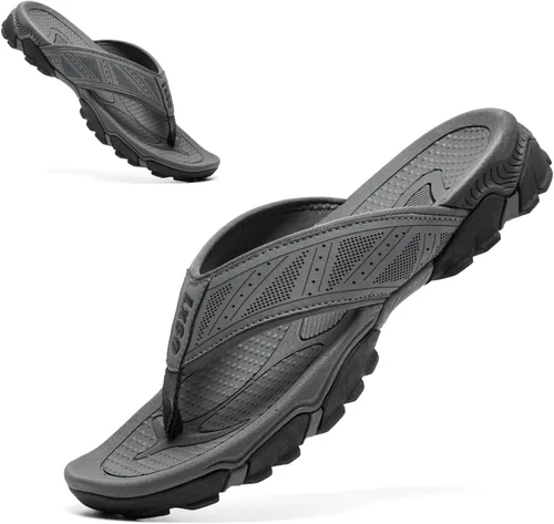 Vista 4 de Flip Flops for Men Beach Thong Sandals with Arch Support Water Resistant Slippers Shower Shoes