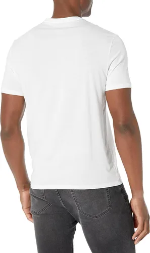 Vista 2 de Armani Exchange Mens Short Sleeve V-Neck 3-d Digital Graphic Logo T-Shirt
