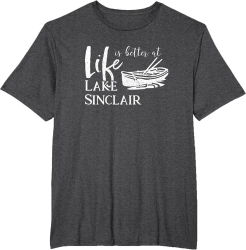 Vista 24 de Life is Better at Lake Sinclair Georgia Camiseta Negro