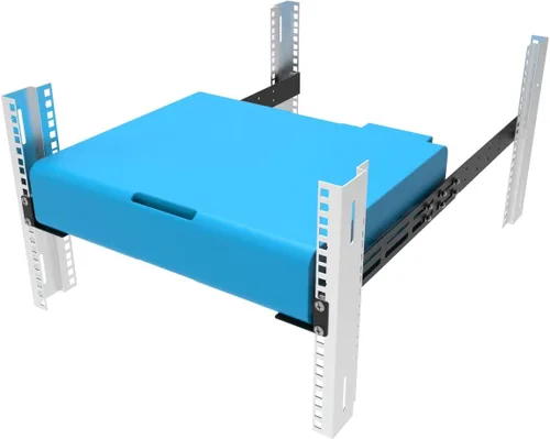 Vista 2 de Rieles universales de montaje en rack de 1U, 4 postes de 16 a 29 pulgadas de profundidad ajustable Carril de estante de servidor de metal para APC