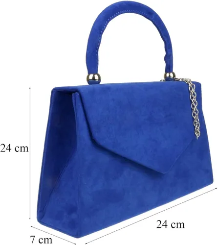 Vista 5 de Girly HandBags Bolso de mano de gamuza sintética con asa superior para mujer