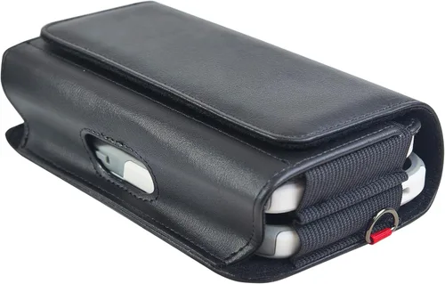 Vista 6 de Funda de cuero para 2 fundas para teléfono celular con clip para cinturón para iPhone 16pro Max, 16 Plus, 15Pro Max, 15Plus, 14Pro Max, 14Plus
