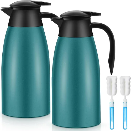 Vista 11 de Uiifan 2 Piezas Jarras Térmicas de 68oz con Aislamiento de Acero Inoxidable de Doble Pared Frasco al Vacío con Cepillos para Mantener Café y Té por
