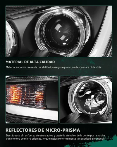 Vista 6 de SCITOO Faros delanteros para 2008 2009 2010 2011 2012 2013 2014 2015 2016