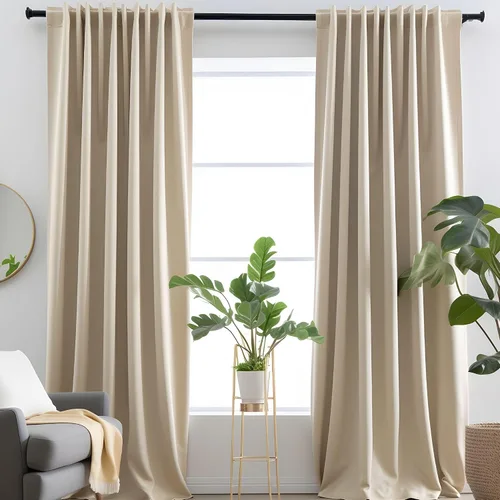 Vista 34 de Cortinas opacas de terciopelo negro para sala de estar, 52 pulgadas de ancho x 63 pulgadas de largo, cortinas opacas de lujo para dormitorio