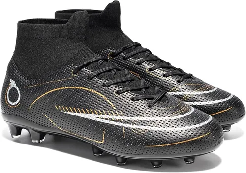 Vista 2 de Favdeol Botas de fútbol para hombre, para interiores, césped ligero, rendimiento, para entrenamiento, para terreno suave, botas de fútbol atléticas