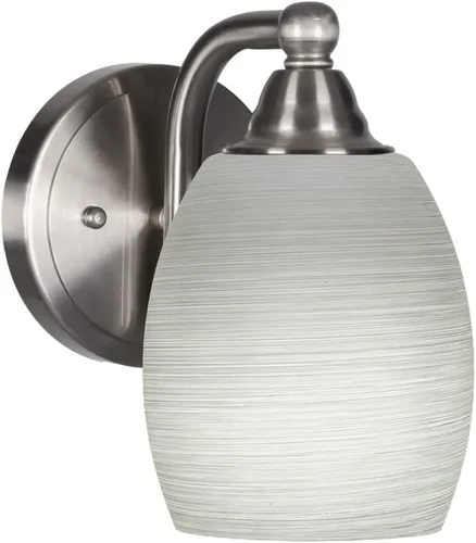 Vista 9 de Toltec Lighting Paramount - Aplique de pared de 1 luz, lámpara de pared para interiores, regulable, compatible con LED de base media, acabado