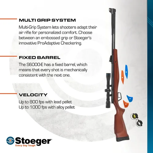 Vista 5 de Stoeger Combo S6000-E - Calibre .22 - Madera dura con pellets puntiagudos X-Power Dome